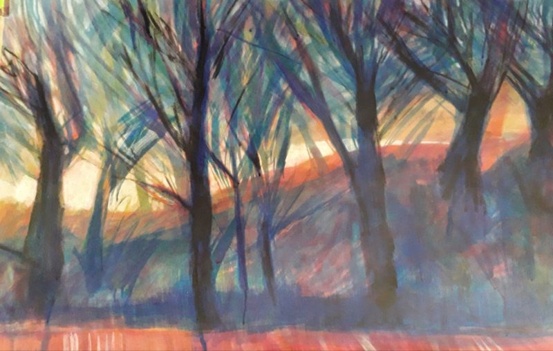 Theresa Gourlay 486 x 834mm Ink and Acrylic paint