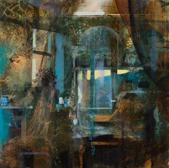 Bentley Kate.Changing Ruskin's Rooms. Oil and mixed media..53x53cm.£1695