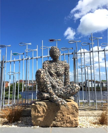 Gabion Seated Figure