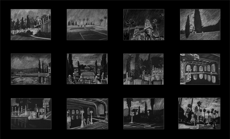 HEARST CASTLE_CHALK PENCIL ON PAPER_2017