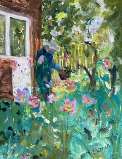 Flowery Garden 
Oil on canvas 
19 x15 inch