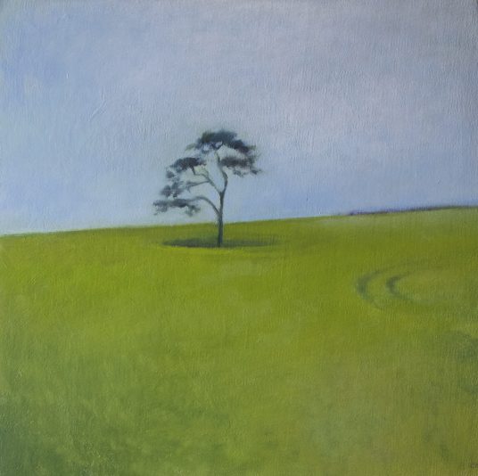 On the Way to St Cyrus oil on canvas panel 30 x 30 cms