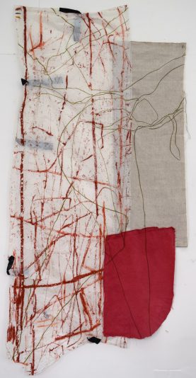 Untitled (Loch Muick), 110x200cm, Oil bar and oil pastel on mixed materials.