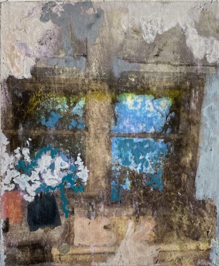 House 22x23cm watercolour on board