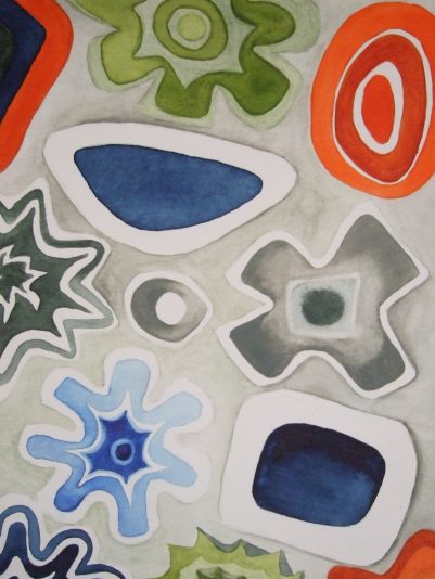 Blue and Orange Millifiori