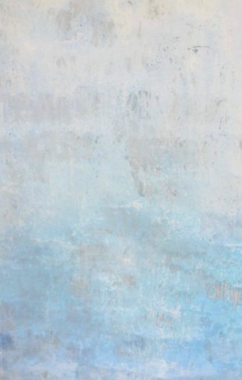 Blue-Flux, 2018, 64 x 97 cm ink and pastel on Japanese paper